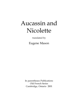 Aucassin and Nicolette