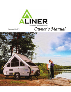 Aliner Camping Trailer Owners Manual Users Manual