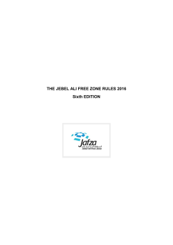 Jafza Rules and Regulations 2016