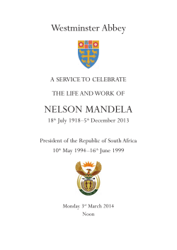 nelson mandela - Westminster Abbey