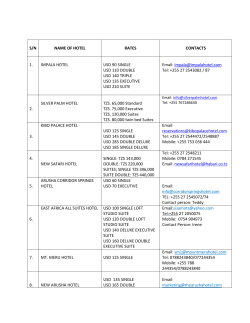 to Access LIST OF HOTEL IN ARUSHA FOR THE AGM