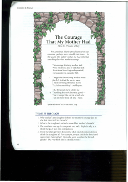 The Courage That My Mother Had - The Beverly Institute Home Page