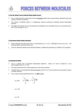 Forces between molecules