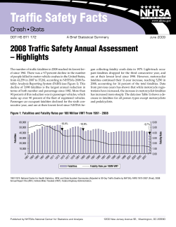 2008 Traffic Safety Annual Assessment