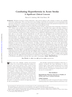 Combating Hyperthermia in Acute Stroke