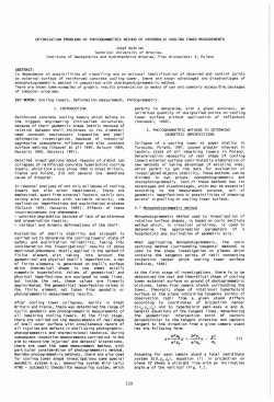 OPTIMIZATION PROBLEMS OF PHOTOGRAMMETRIC