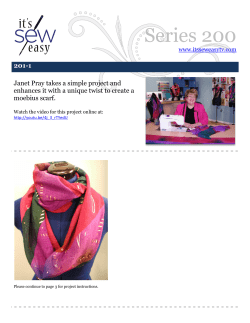 Janet Pray demonstrates a moebius scarf design.