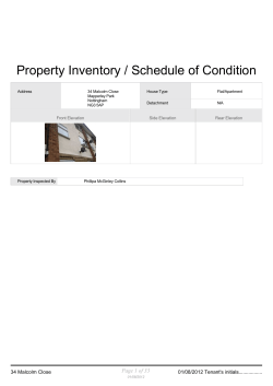 Sample Flat/Apartment Inventory