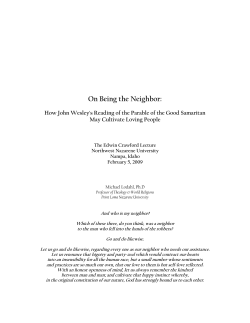 On Being the Neighbor - Northwest Nazarene University