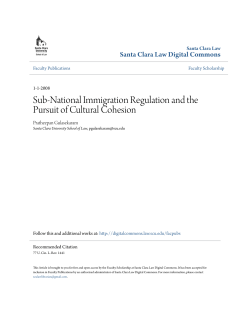 Sub-National Immigration Regulation and the Pursuit