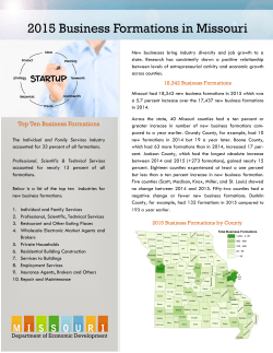 2015 Business Formations in Missouri