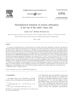 Hemispherical transition of seismic attenuation at the top