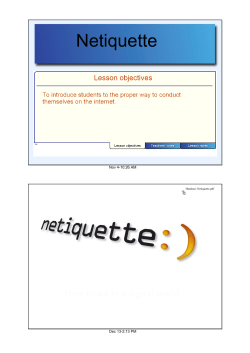 Netiquette - TBCDSBTLLP