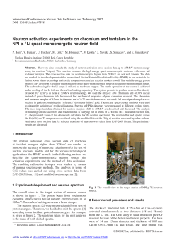 Neutron activation experiments on chromium and tantalum in the