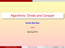 Algorithms: Divide and Conquer