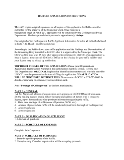 Raffile Application Instructions