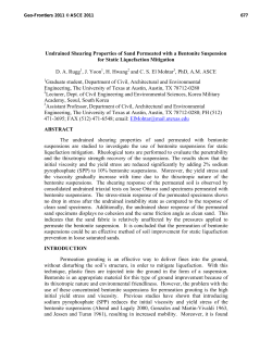 Undrained Shearing Properties of Sand Permeated with a Bentonite