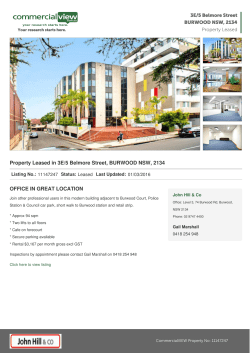 Property Leased in 3E/5 Belmore Street