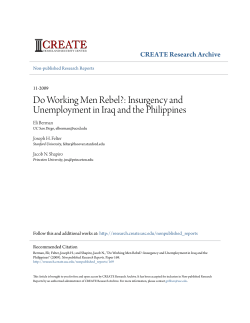 Do Working Men Rebel?: Insurgency and Unemployment in Iraq and