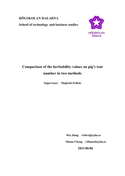 Comparison of the heritability values on pig`s teat number in two