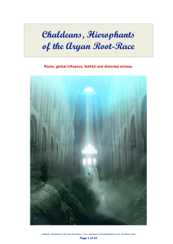 Chaldeans, Hierophants of the Aryan Root-Race