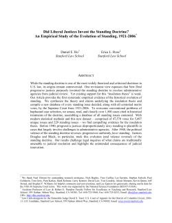 Did Progressives Invent the Standing Doctrine