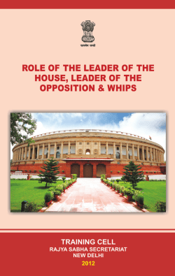 Role of the Leader of the House Leader.p65