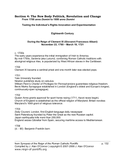 Section 4 - Synopsis of the Reign of the Roman Catholic Pontiffs