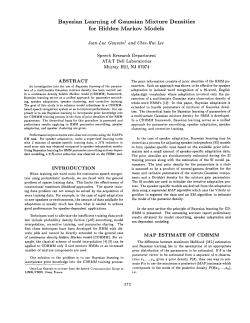 Bayesian Learning of Gaussian Mixture Densities for Hidden Markov