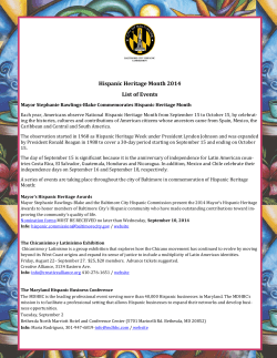 Hispanic Heritage Month Events