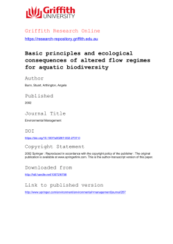 Basic principles and ecological consequences of altered flow
