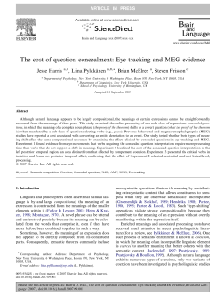 The cost of question concealment: Eye-tracking