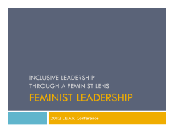 feminist leadership - University of Idaho
