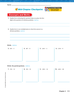 Mid-Chapter Checkpoint Mid