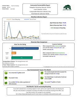 Monthly Collection Report Automated Sustainability