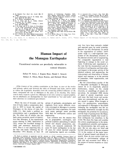 Human Impact of the Managua Earthquake
