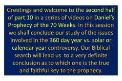 10b. 360 Day Years vs. Solar Years - The End