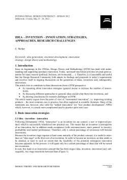 idea &ndash; invention &ndash; innovation