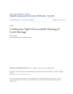 A Midsummer Night`s Dream and the Meaning of Court Marriage
