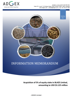 information memorandum
