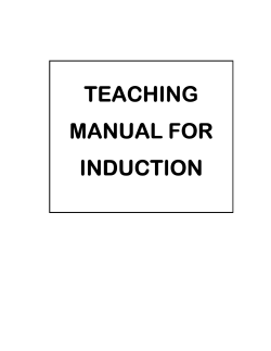 Induction Teaching Manual