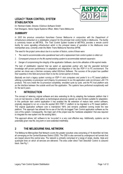 Legacy Train Control System Stabilisation