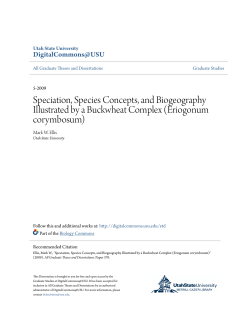 Speciation, Species Concepts, and Biogeography Illustrated by a