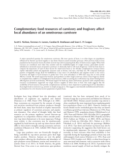 Complementary food resources of carnivory and frugivory