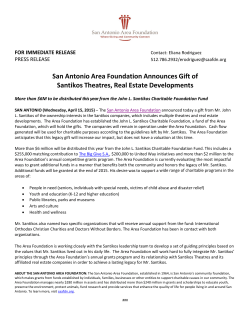 San Antonio Area Foundation Announces Gift of Santikos Theatres