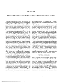 ART (NAQQASHI) AND ARTISTS (NAQQASHAN) IN QAJAR PERSIA