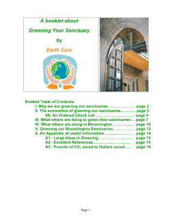Earth Care Greening Our Sanctuaries Booklet