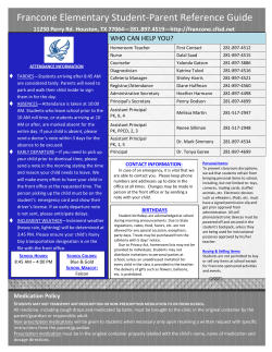 Parent Quick Reference - Francone Elementary School