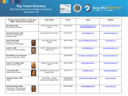 Bay Area Community College Consortium Directory
