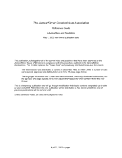 Rules and regulations May 1, 2003rev .